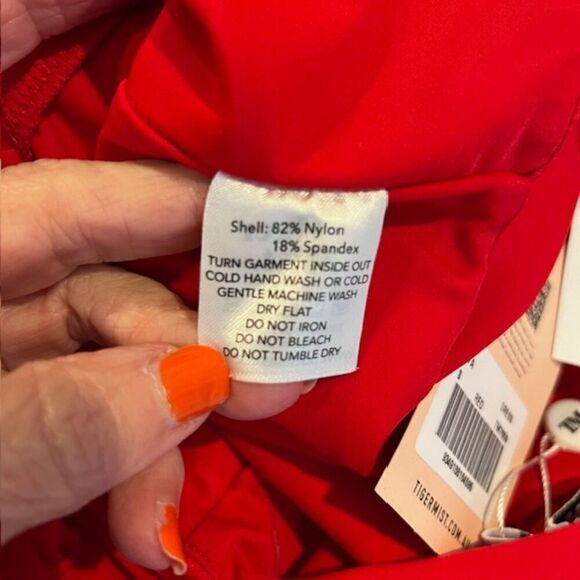 NWT Tiger Mist Kya Dress Ruched Bodycon Red Sexy Bare Midriff Size Small - Picture 11 of 12